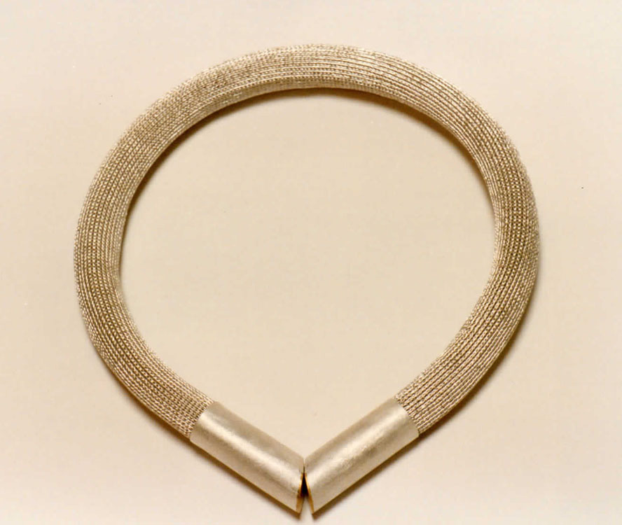 handgefertigter Strickreif 925/- Silber